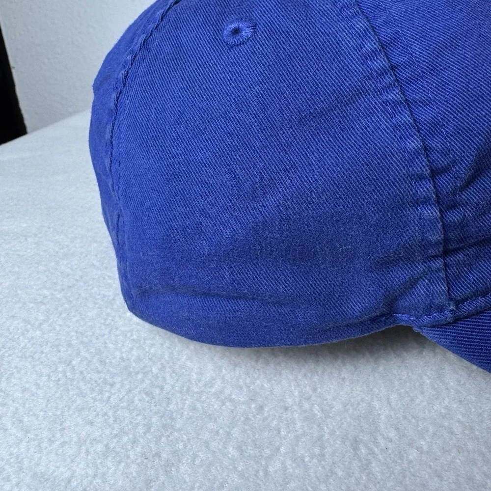 Disney Parks Monsters Inc University MU Distressed Blue Baseball Hat Cap Adult